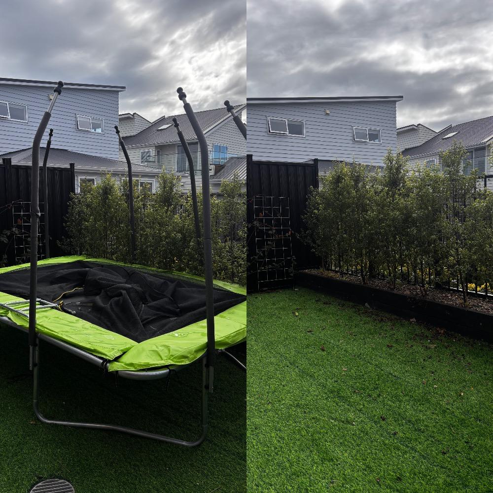 Trampoline unpacking and handyman service